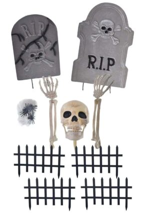 18 Piece Cemetery Decoration Kit | Yard Decorations