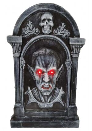 21-Inch Tombstone Light Up Decoration | Graveyard