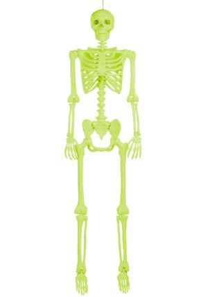 5FT Poseable Crazy Bones Skeleton in Green Halloween Decoration | Poseable Skeletons