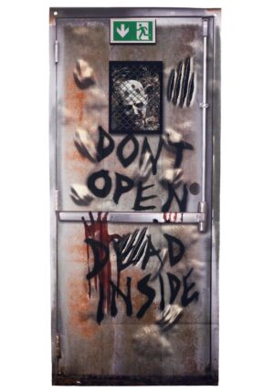 5.9FT Zombie Don't Open Door Curtain Decoration | Door Decorations
