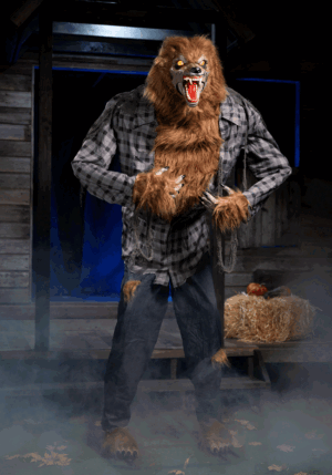 7FT Howling Werewolf Halloween Animatronic Decoration | Animatronics