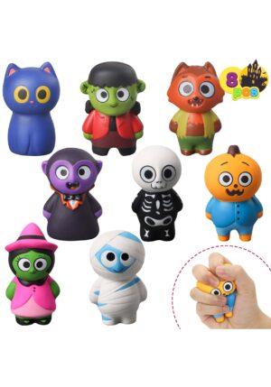 Halloween Slow Rising 8 Piece Squishy Figures | Halloween Decorations