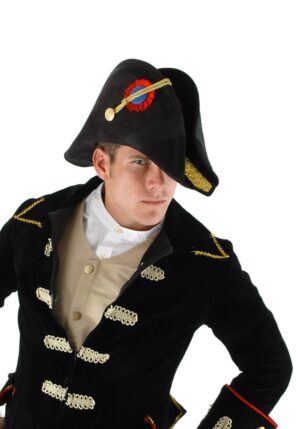 Black Admiral Bicorn Hat | Adult Costume Hats for Men