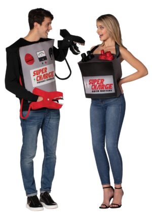 Battery & Jumper Cables Adult Couple's Costume | Couples costumes for Halloween