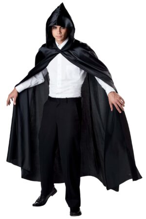 Black Hooded Costume Cloak for Adults | Wizard Accessories
