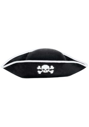 Black Pirate Skull Costume Kid's Hat | Pirate Accessories
