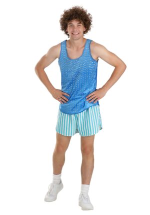 Blue Richard Simmons Adult Costume | 80s Workout Costumes