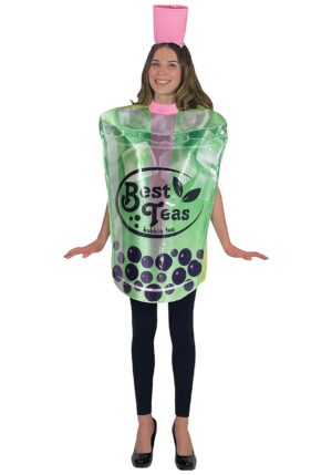 Green Bubble Tea Adult Costume | Beverage Costumes