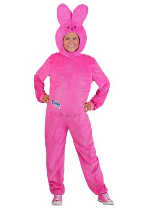 Pink Bunny Peeps Adult Costume | Candy Costumes