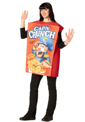 Adult Cap'n Crunch Cereal Box Costume | Cereal Costumes