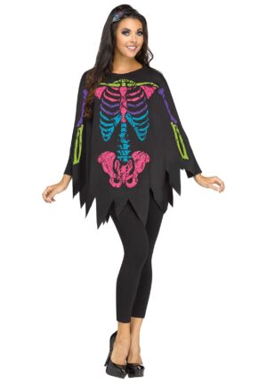 Adult Color Bones Poncho Costume | Easy Halloween Costume Ideas