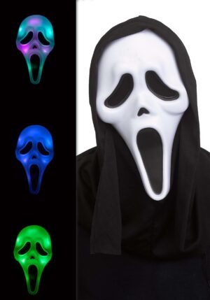 Color Changing Ghost Face Adult Costume Mask | Ghost Face Accessories