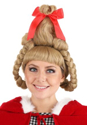 Women's Dr. Seuss Deluxe Cindy Lou Who Costume Wig | How the Grinch Stole Christmas Accessories