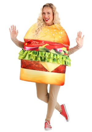 Deluxe Hamburger Adult Costume | Adult Food Costumes