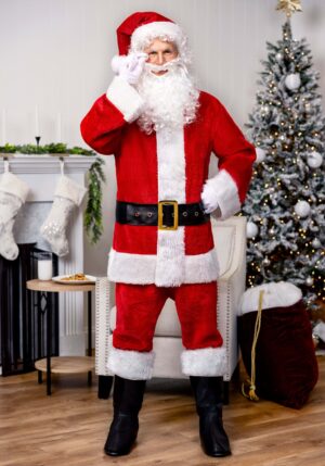 Deluxe Red Santa Claus Men's Costume | Christmas Costumes