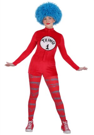 Dr. Seuss Thing 1 and Thing 2 Women's Costume Romper | Dr. Seuss Costumes