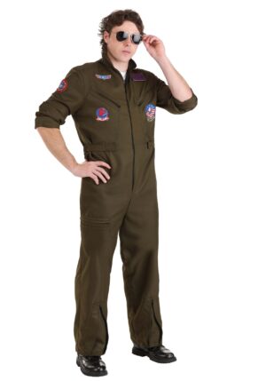 Adult Top Gun Deluxe Flight Suit Costume | Top Gun Costumes