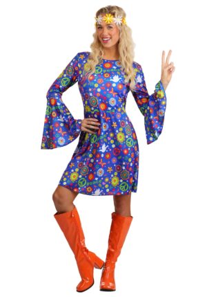 Flower Power Hippie Costume Dress for Women | Hippie Costumes