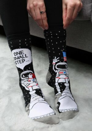 Foot Forward Astronaut Adult Socks | Adult Funny Socks