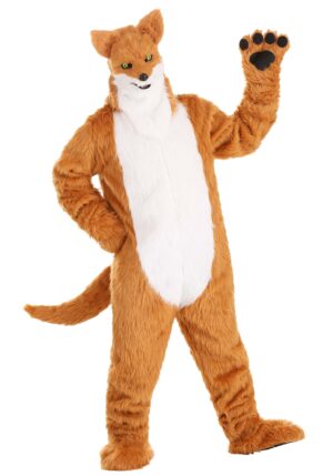 Adult Mascot Fox Costume With Mouth Mover Mask