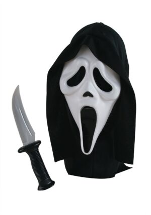 Adult Ghost Face Mask and Knife Costume Kit | Scream Accessories