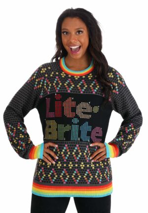 Hasbro Lite Brite Adult Christmas Sweater | Adult Sweaters