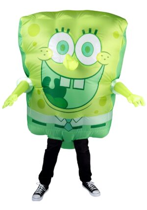 Adult Ghost Spongebob Squarepants Inflatable Costume | Nickelodeon Costumes