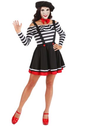 Mirthful Mime Women's Costume Dress | Clown Costumes