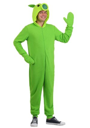 Plants vs Zombies Adult Peashooter Onesie Costume | Video Game Costumes
