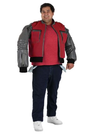 Plus Size Men's Authentic Marty McFly Jacket Costume from Back to the Future