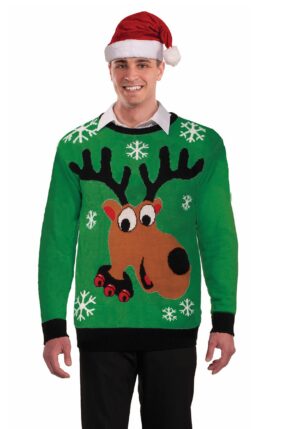 Reindeer Adult Ugly Christmas Sweater | Holiday Sweaters