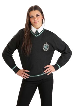 Adult Harry Potter Slytherin Uniform Sweater | Harry Potter Costumes