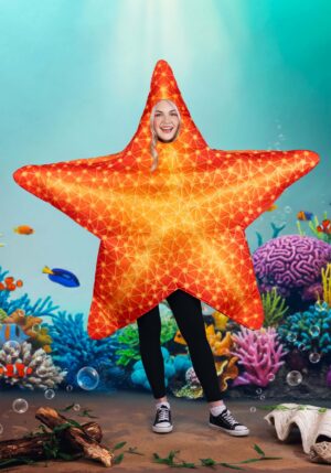 Orange Starfish Costume for Adults | Sea Creature Costumes