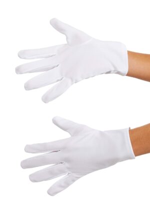Simple Adult White Costume Gloves | Costume Accessories