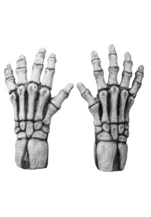 White Skeleton Claw Adult Gloves