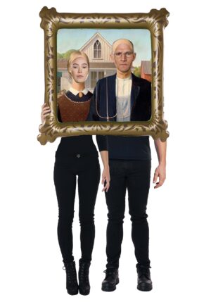 American Gothic Farmer Couple Inflatable Painting Costume | Inflatable Costumes