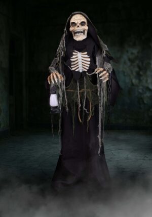 5.4FT Wraithlike Reaper Animated Halloween Decoration - Scream Saver | Halloween Animatronics