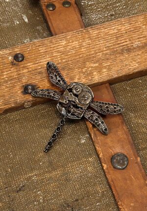 Antique Dragonfly Gear Steampunk Pin | Steampunk Accessories
