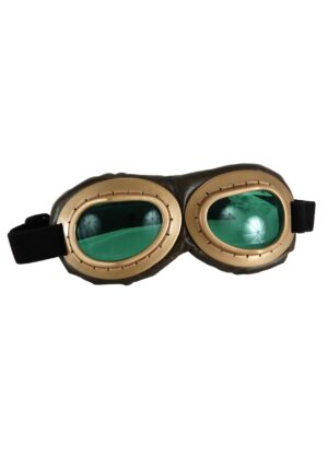 Gold Aviator Costume Accessory Goggles | Steampunk Accessories