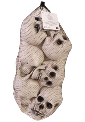 Bag of Halloween Skulls with Moving Jaws Decoration | Skeletons and Skulls
