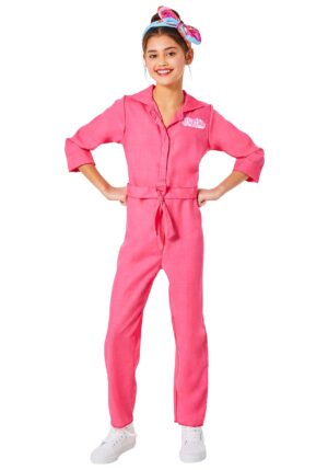 Girl's Barbie Movie Barbie Pink Jumpsuit Costume | Barbie Costumes