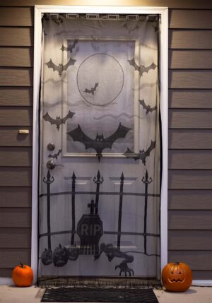7FT Batty Belfry  Door Curtain Halloween Decoration | Door Decorations