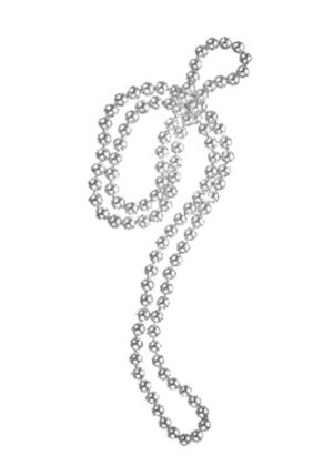 Beaded Silver Flapper Costume Necklace | Flapper Accessories