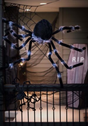 50-Inch Black Poseable Spider Decoration | Spider Decorations