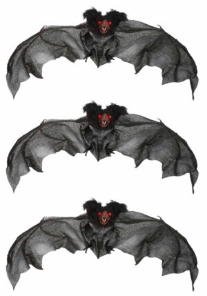 Pack of 3 Black Bats Prop Decoration | Bat Decorations