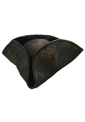 Adult Caribbean Pirate Black Costume Hat | Pirate Accessories