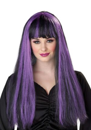Black and Purple Witch Costume Wig for Women | Witch Accessories
