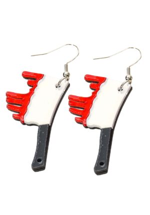 Bloody Butcher Knife Earrings | Halloween Accessories