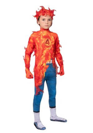 Boy's Fantastic Four Human Torch Zentai Suit Costume | Marvel Costumes