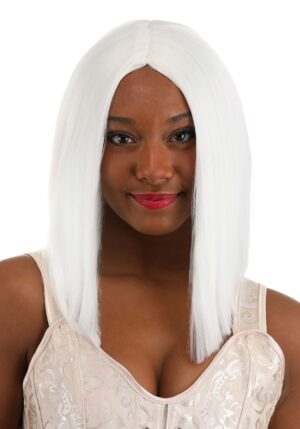 Bright White Long Bob Women's Wig | Costume Wigs